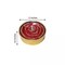 2 Red Gold Glitter Unscented Rose Tealight Candles Wedding Centerpieces